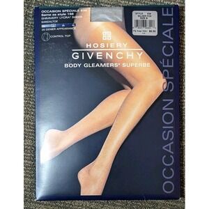 Givency Pantyhose Body Gleamers Superbe Size B Shimmery Silver Fox Control Top